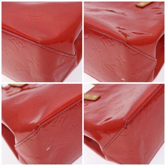 LOUIS VUITTON Monogram Vernis Reade PM Hand Bag Red Rouge M91088 LV Auth 133099 - Picture 15 of 16